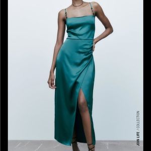 Zara open back midi dress